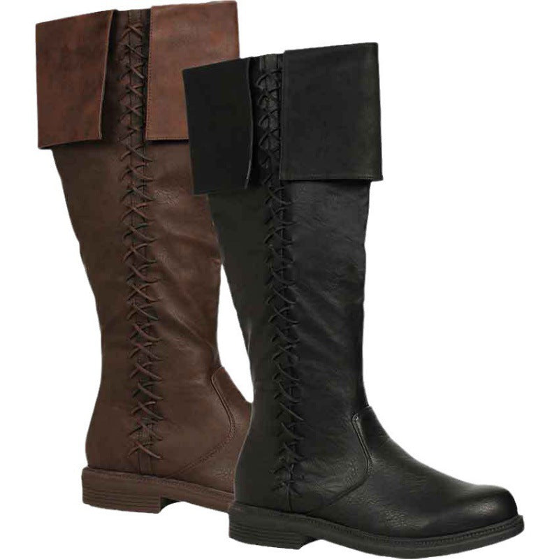 Wildking Herren High-Top Retro Mittelalter Nordic Viking Boots B8006: Stil, Tradition und Abenteuer