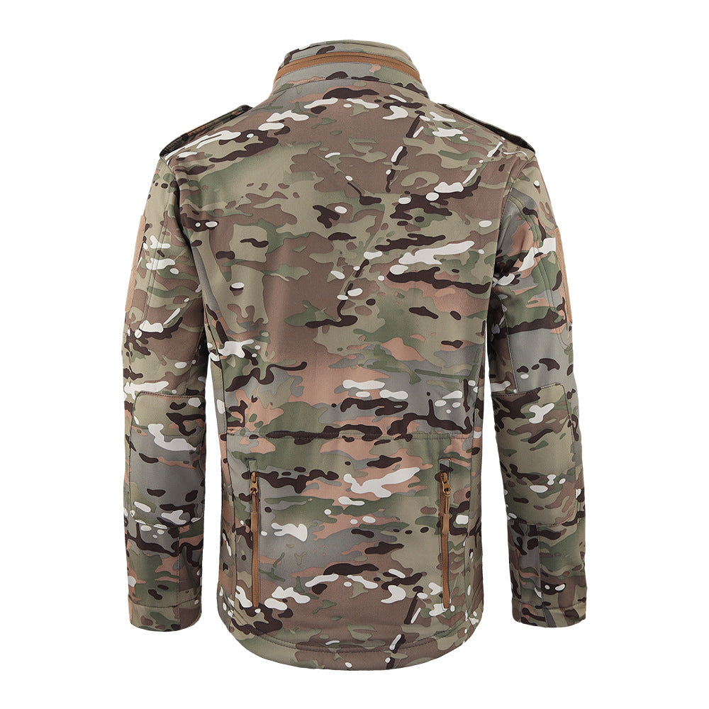 Wildking Herren Multi-Taschen Fleecejacke 3.0 mit Kapuze – Camouflage