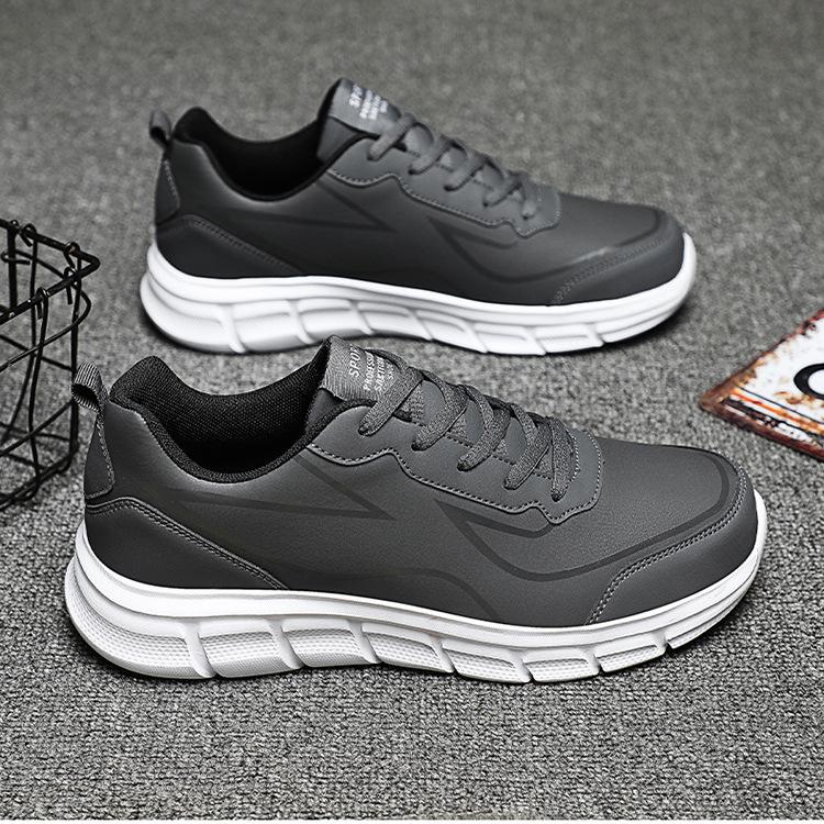 WildKing Herren Leder Rutschfeste Trainings- & Jogging-Sneaker D3010