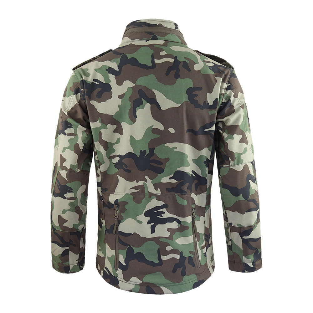Wildking Herren Multi-Taschen Fleecejacke 3.0 mit Kapuze – Camouflage