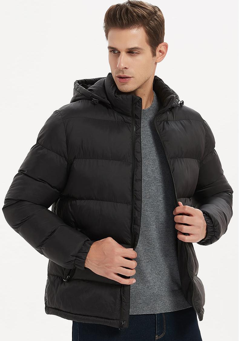 Wildking Herren Winterjacke mit Abnehmbarer Kapuze – Warm Gefüttert – T507