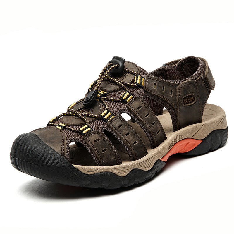 Wildking Herren-Sandalen mit Zehenablauf und rutschfester Sohle P1013