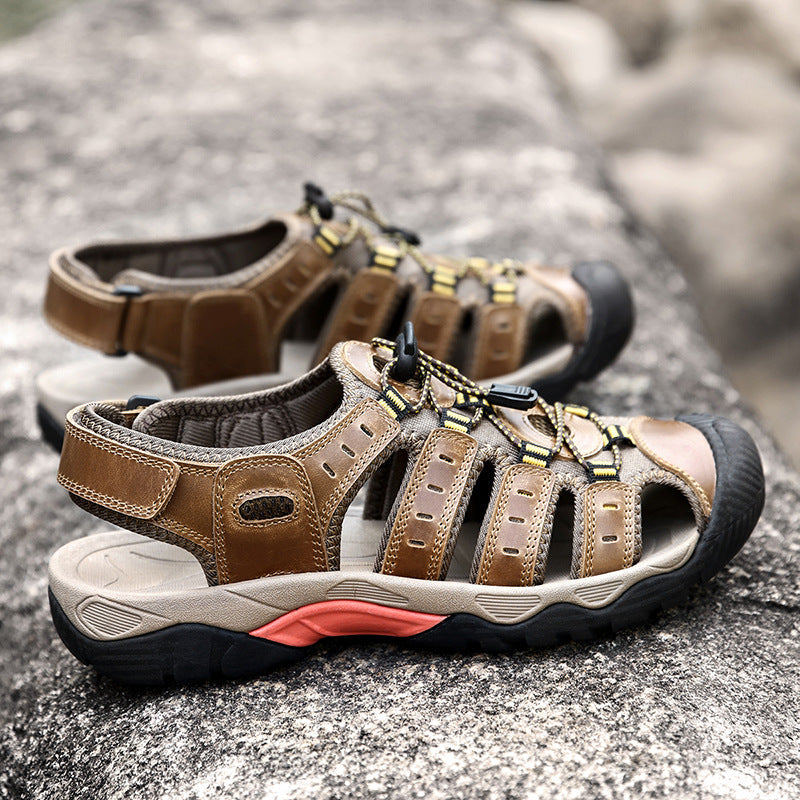 Wildking Herren-Sandalen mit Zehenablauf und rutschfester Sohle P1013