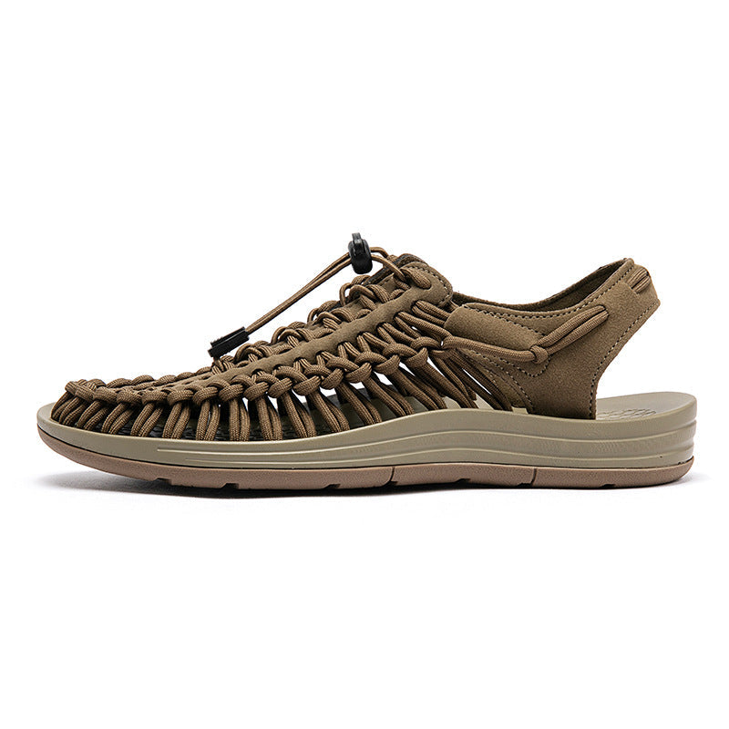 WildKing Herren Handgeflochtene Zehensteg-Strandsandalen 5.0