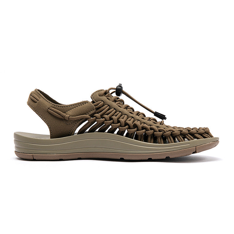 WildKing Herren Handgeflochtene Zehensteg-Strandsandalen 5.0