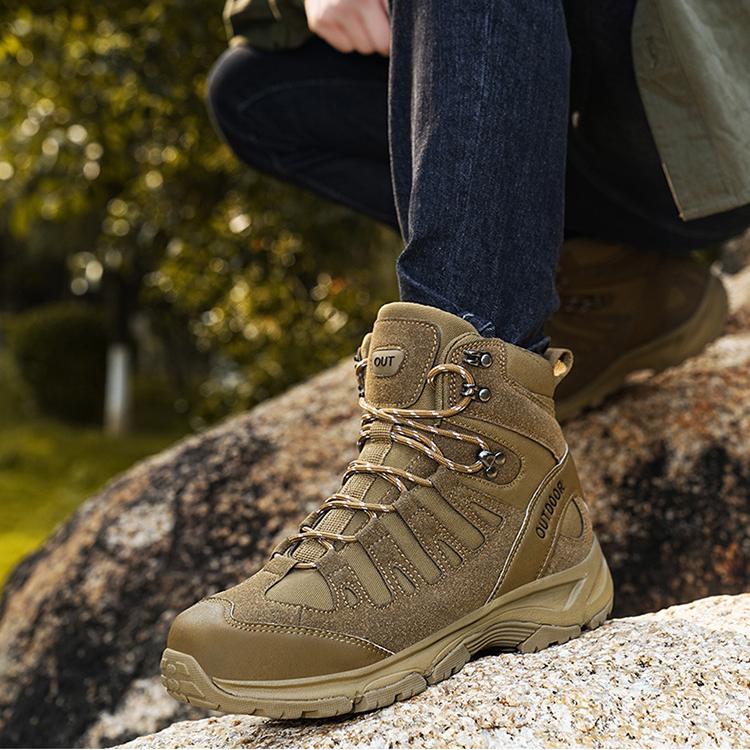 WildKing Herren Mid-Top Verschleißfeste Rutschfeste Wanderschuhe A15