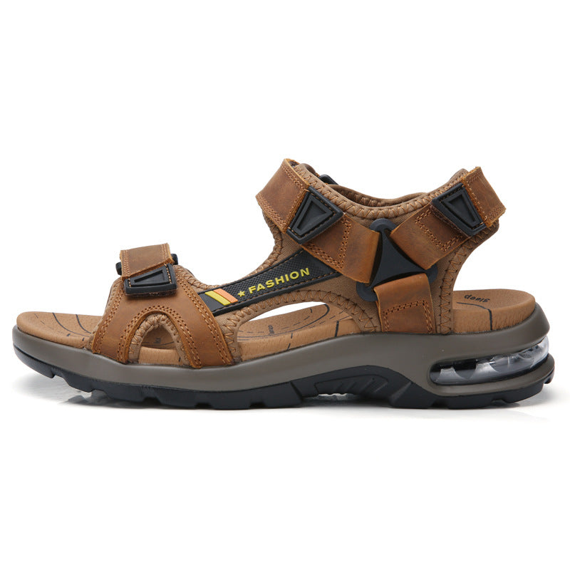 Wildking Herren Ledersandalen P1225 mit dicker Sohle und offener Zehenpartie