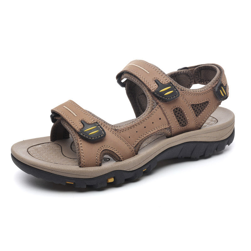 Wildking Herren Ledersandalen P1218 mit dicker Sohle und offener Zehenpartie