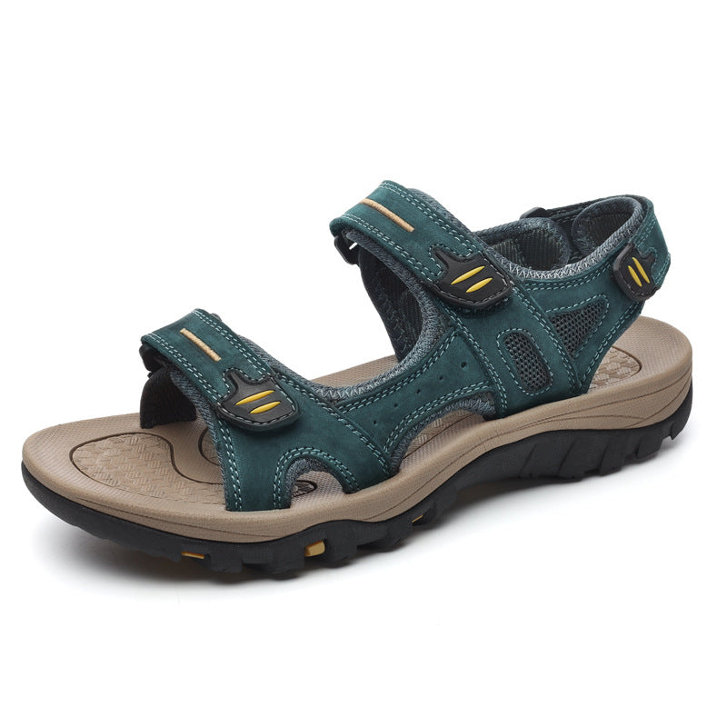 Wildking Herren Ledersandalen P1218 mit dicker Sohle und offener Zehenpartie