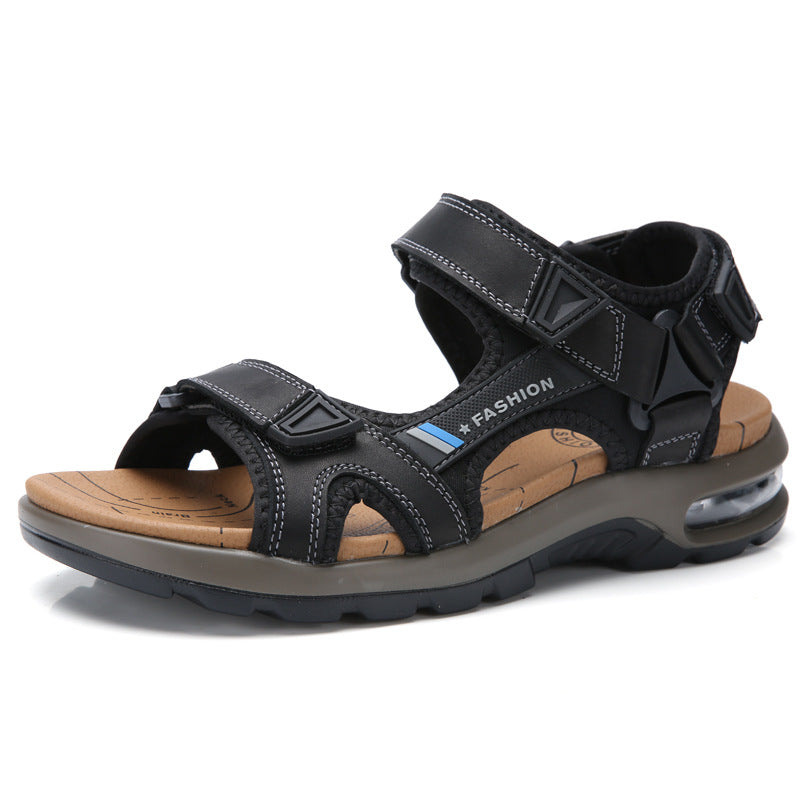 Wildking Herren Ledersandalen P1225 mit dicker Sohle und offener Zehenpartie