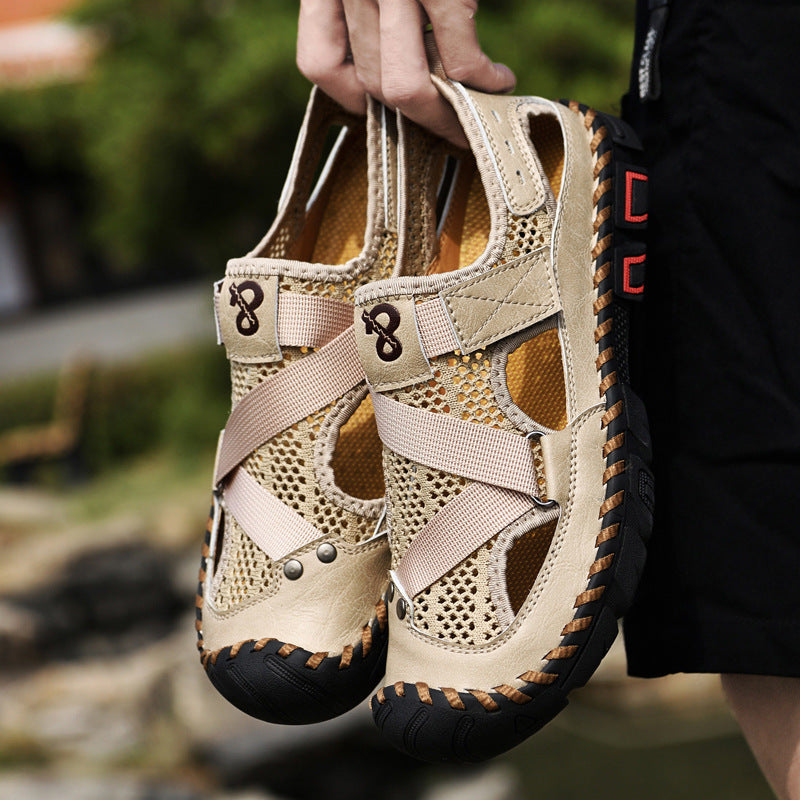 Wildking Herren Zehenschutz-Atemaktive Hollow-Mesh Wasserschuhe 2.5