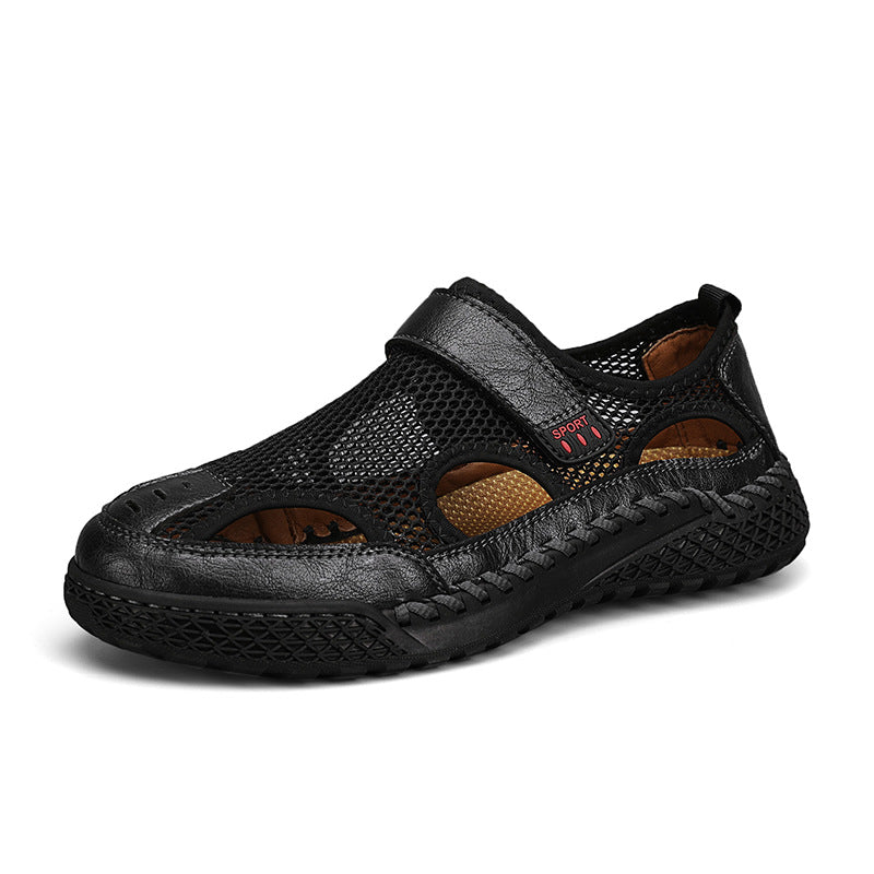 Wildking Herren Zehenschutz-Atemaktive Hollow-Mesh Wasserschuhe