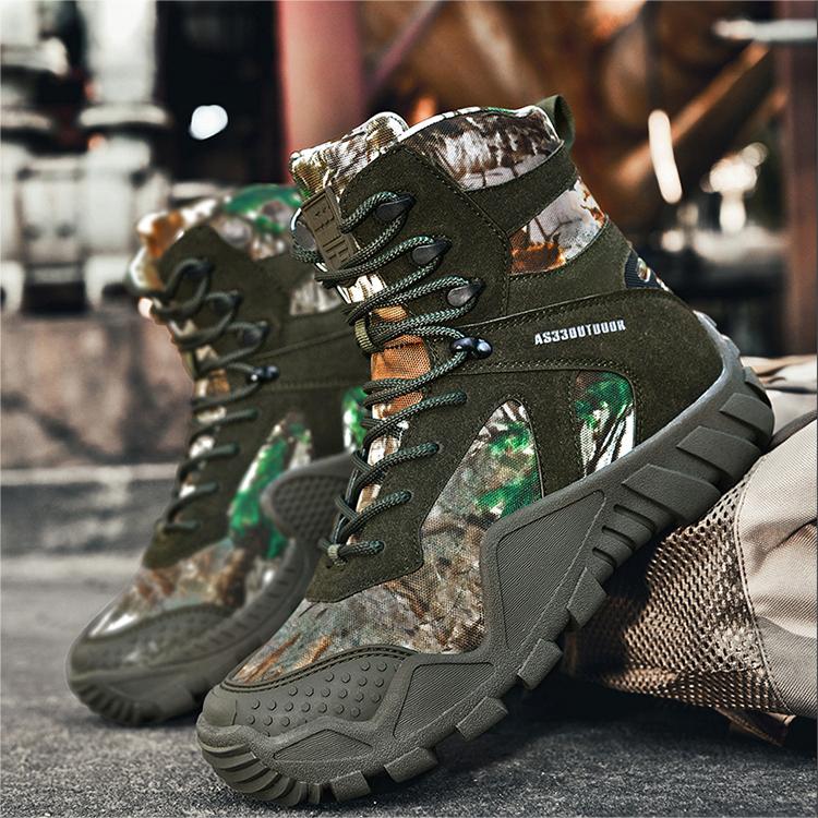 WildKing Herren Wasserdichte Camouflage Wander- & Taktische Stiefel B6039
