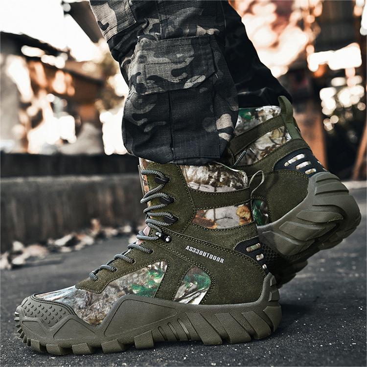 WildKing Herren Wasserdichte Camouflage Wander- & Taktische Stiefel B6039