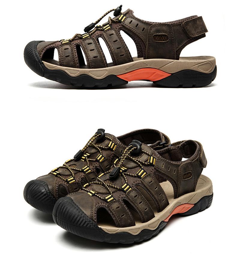 Wildking Herren-Sandalen mit Zehenablauf und rutschfester Sohle P1013