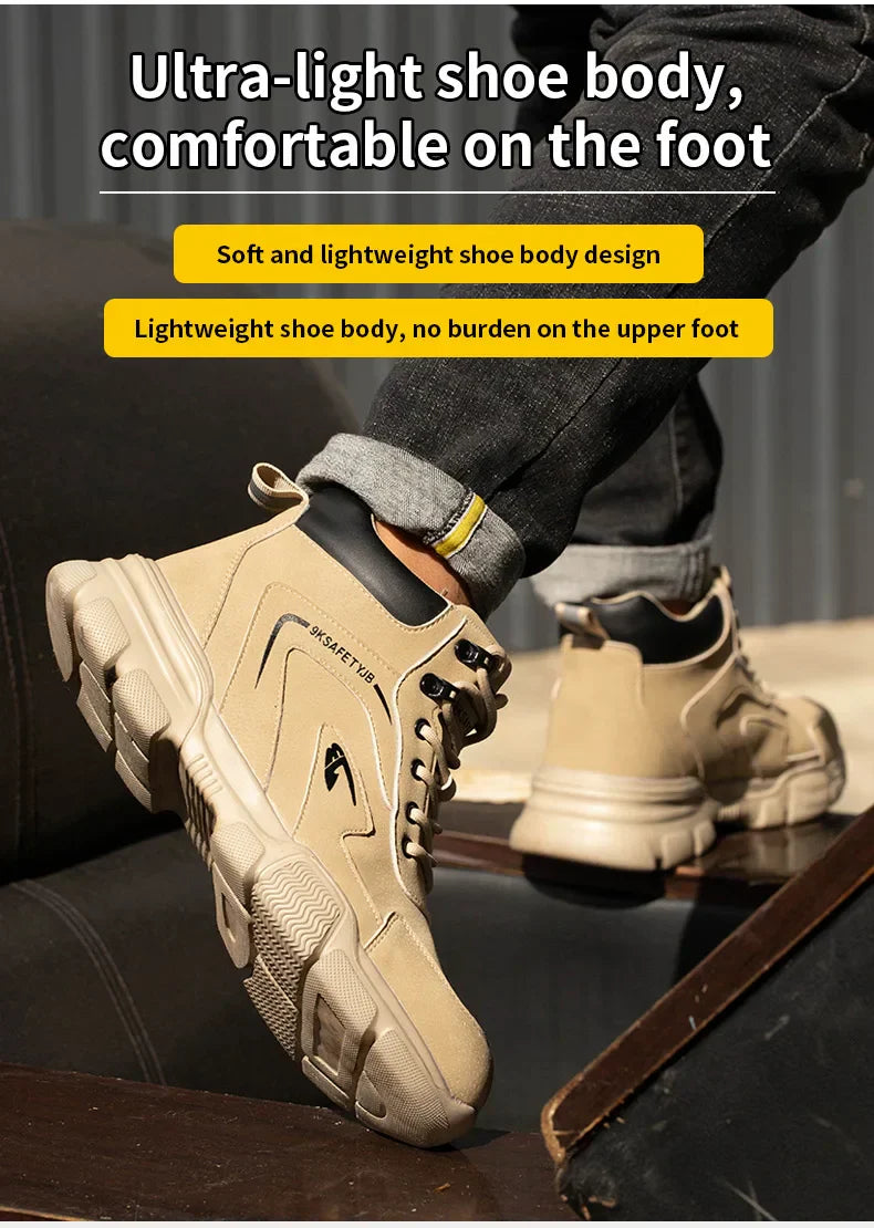 Wildking Neue Arbeitssicherheitsstiefel – Anti-Smash & Anti-Puncture mit Stahlkappe – R019
