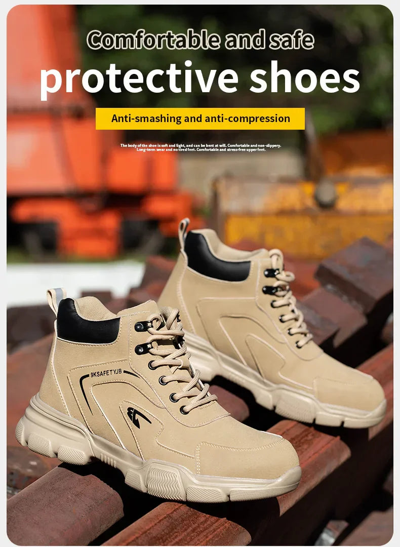 Wildking Neue Arbeitssicherheitsstiefel – Anti-Smash & Anti-Puncture mit Stahlkappe – R019