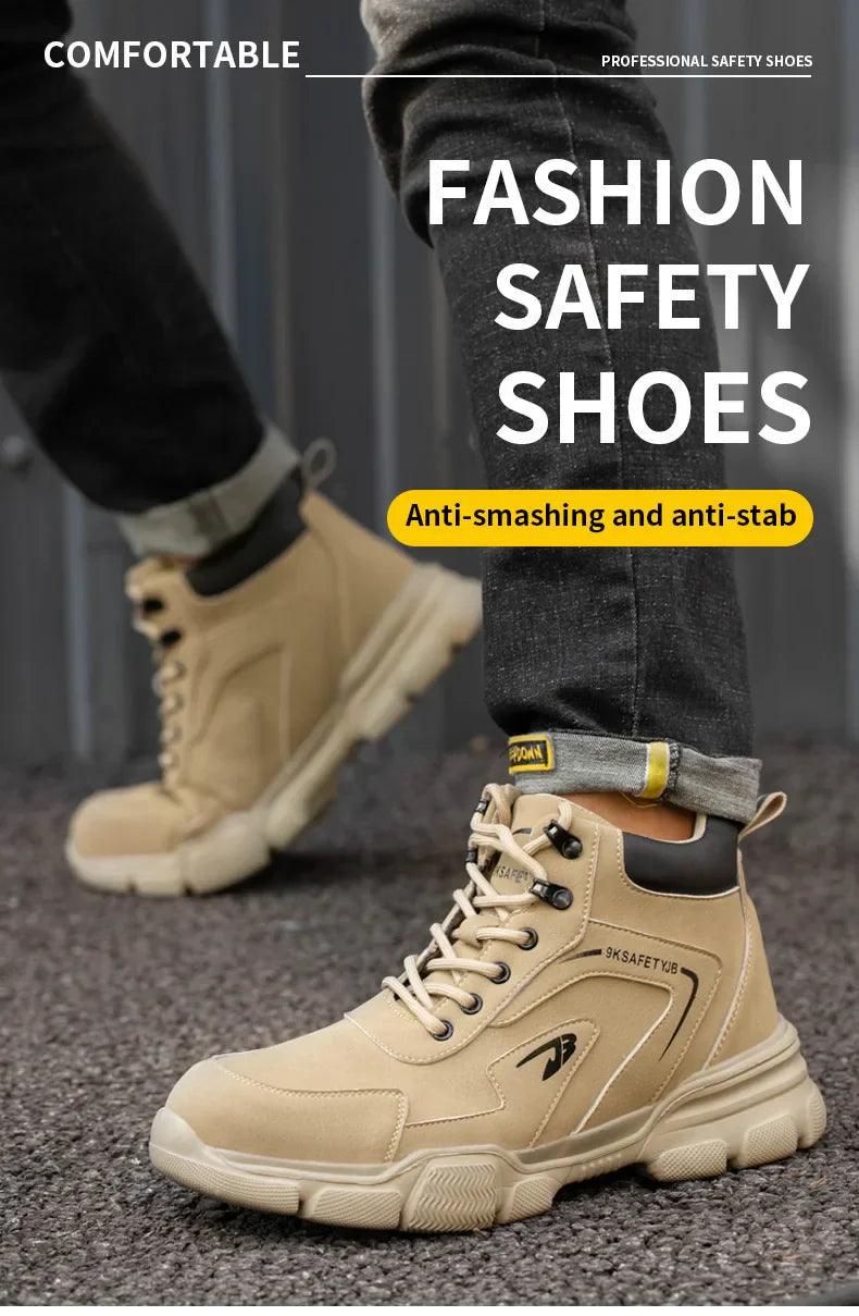 Wildking Neue Arbeitssicherheitsstiefel – Anti-Smash & Anti-Puncture mit Stahlkappe – R019