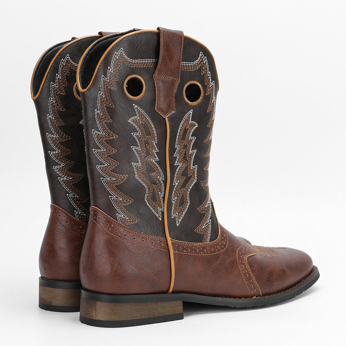 WildKing Herren Western Boots mit Stickerei – Klassische Cowboy Boots B8051