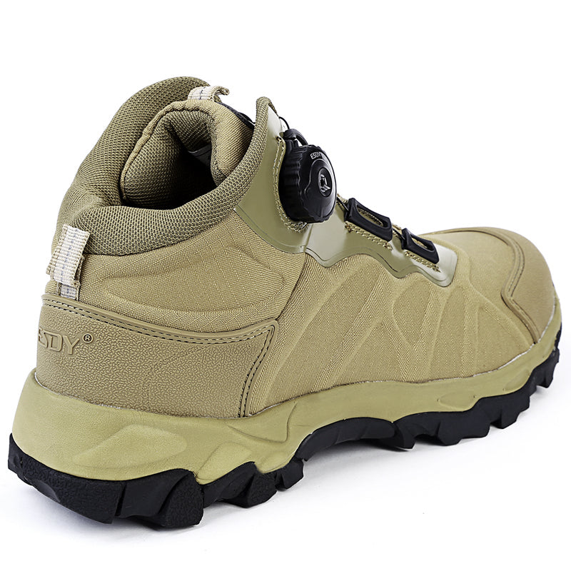 WildKing Herren Mittelhohe Wanderschuhe mit Schnellverschluss A001-Khaki