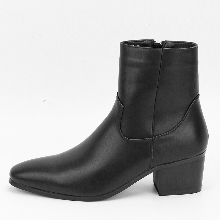 WildKing Herren Gentleman High Heel Elastic Chelsea Boots B7015