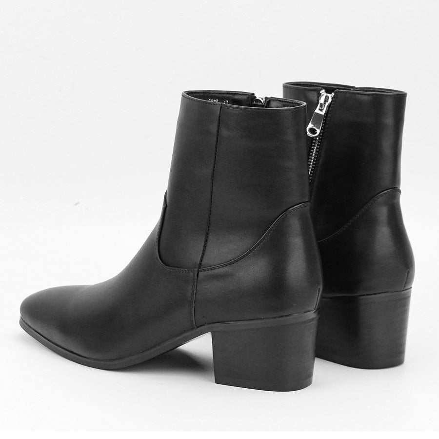 WildKing Herren Gentleman High Heel Elastic Chelsea Boots B7015