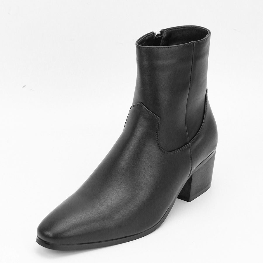 WildKing Herren Gentleman High Heel Elastic Chelsea Boots B7015