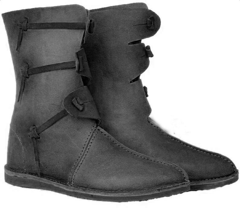 WildKing Herren Mittelalter Wikinger Piraten Stiefel B1879