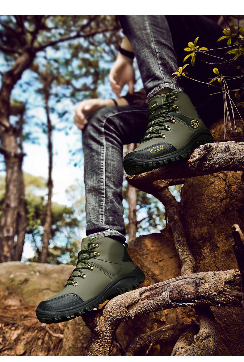 WildKing Herren Mid-Cut Stahlkappen-Wanderschuhe B2042 – Wasserdicht, Rutschfest & Robuste Outdoor-Boots