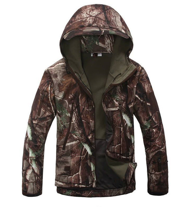 WildKing Herren Outdoor Fleecejacke - Taktische Baumtarnjacke für Jagd & Trekking