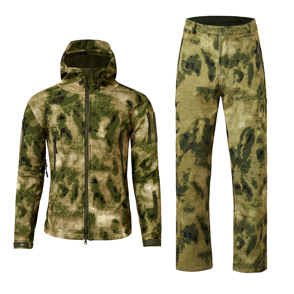 WildKing Herren Outdoor Softshell Fleece Jagd Camouflage Set G21