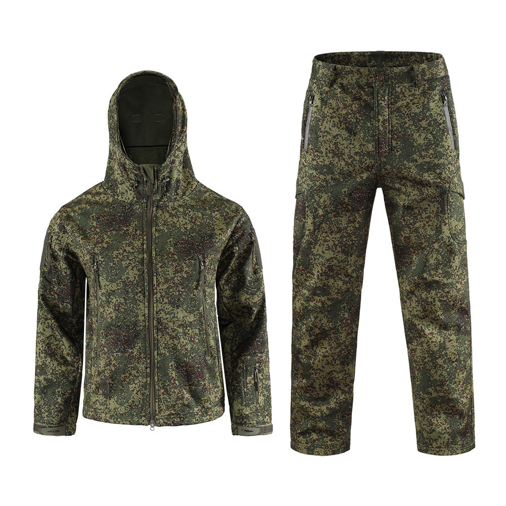 WildKing Herren Outdoor Softshell Fleece Jagd Camouflage Set G21