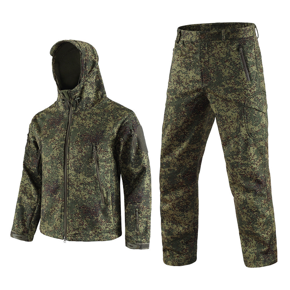 WildKing Herren Outdoor Softshell Fleece Jagd Camouflage Set G21