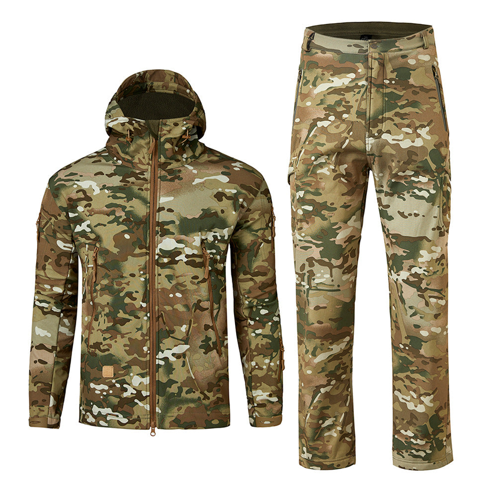 WildKing Herren Outdoor Softshell Fleece Jagd Camouflage Set G21