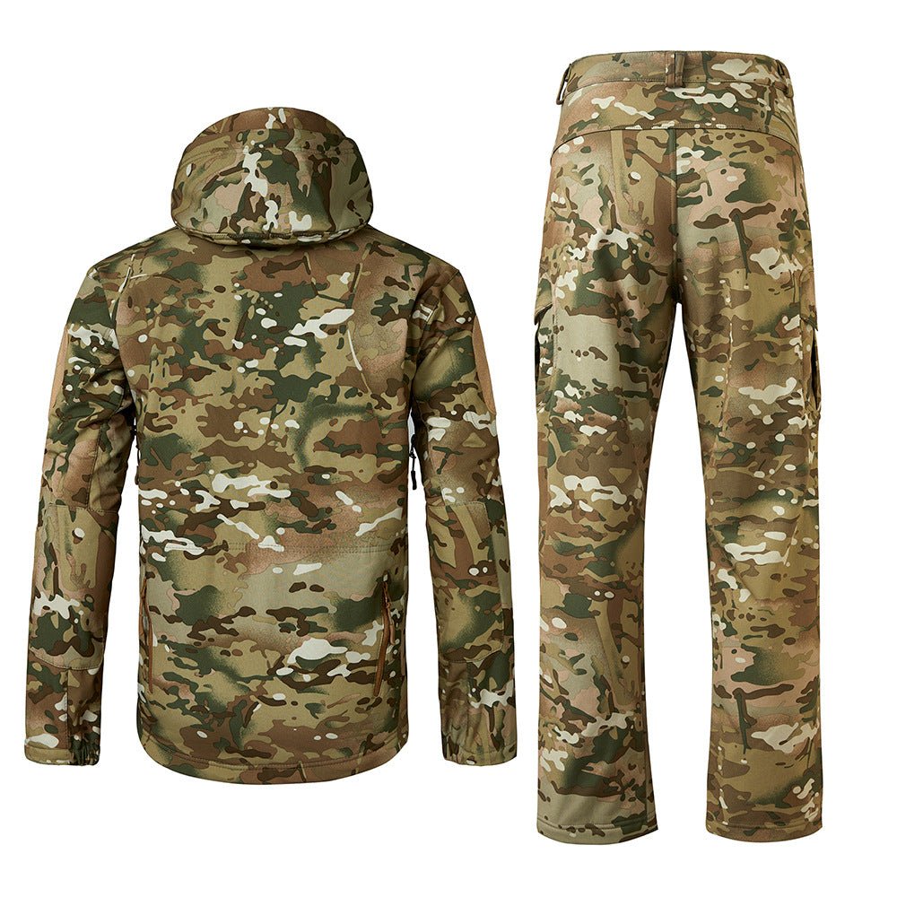 WildKing Herren Outdoor Softshell Fleece Jagd Camouflage Set G21