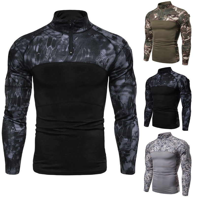 WildKing Herren Camouflage Langarmshirt Q1058 – Schnell Trocknend