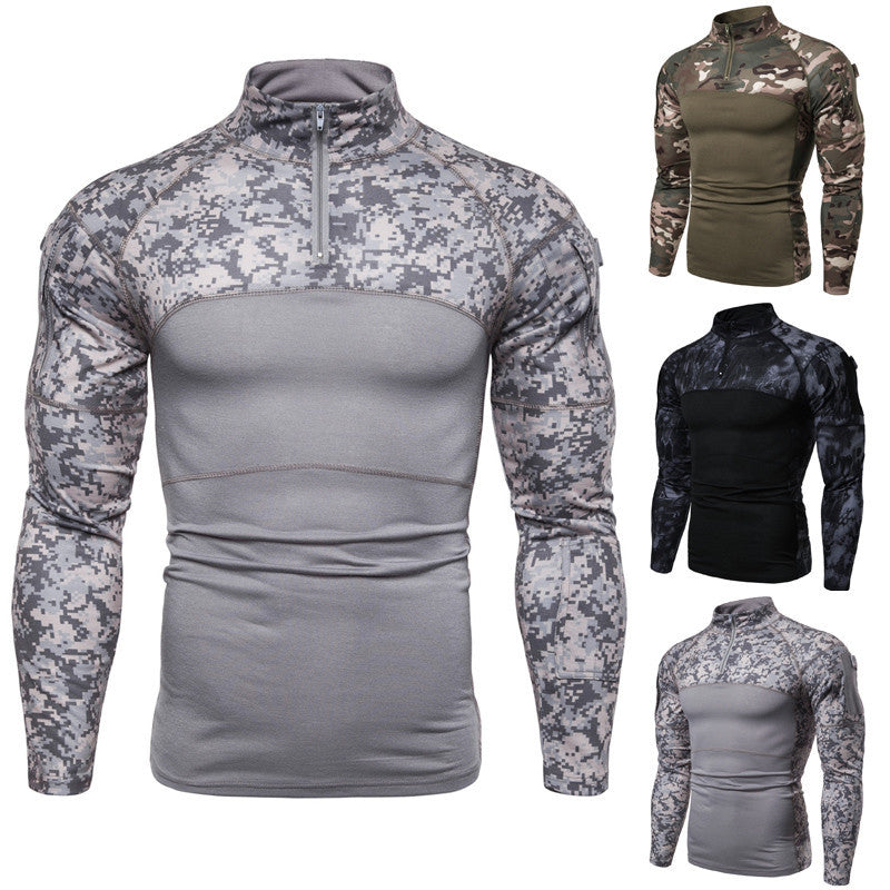 WildKing Herren Camouflage Langarmshirt Q1058 – Schnell Trocknend