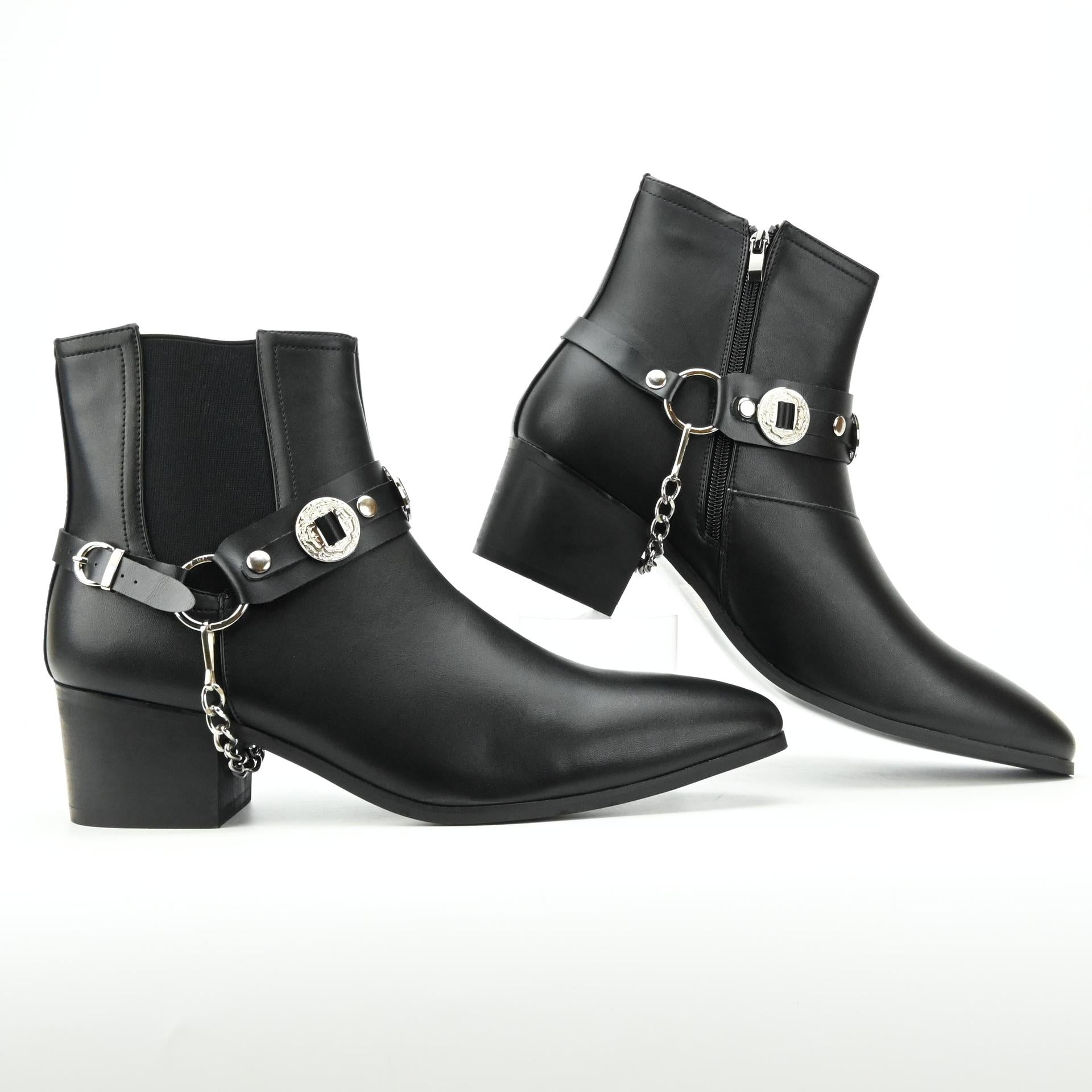 WildKing Herren Chelsea Boots mit Ringdetail – Modische Stiefeletten B7016