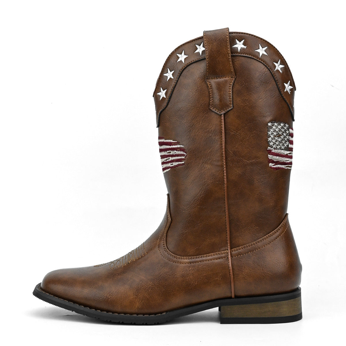 WildKing Herren Western Cowboy Boots mit Stern-Detail – Markante Westernstiefel B8046