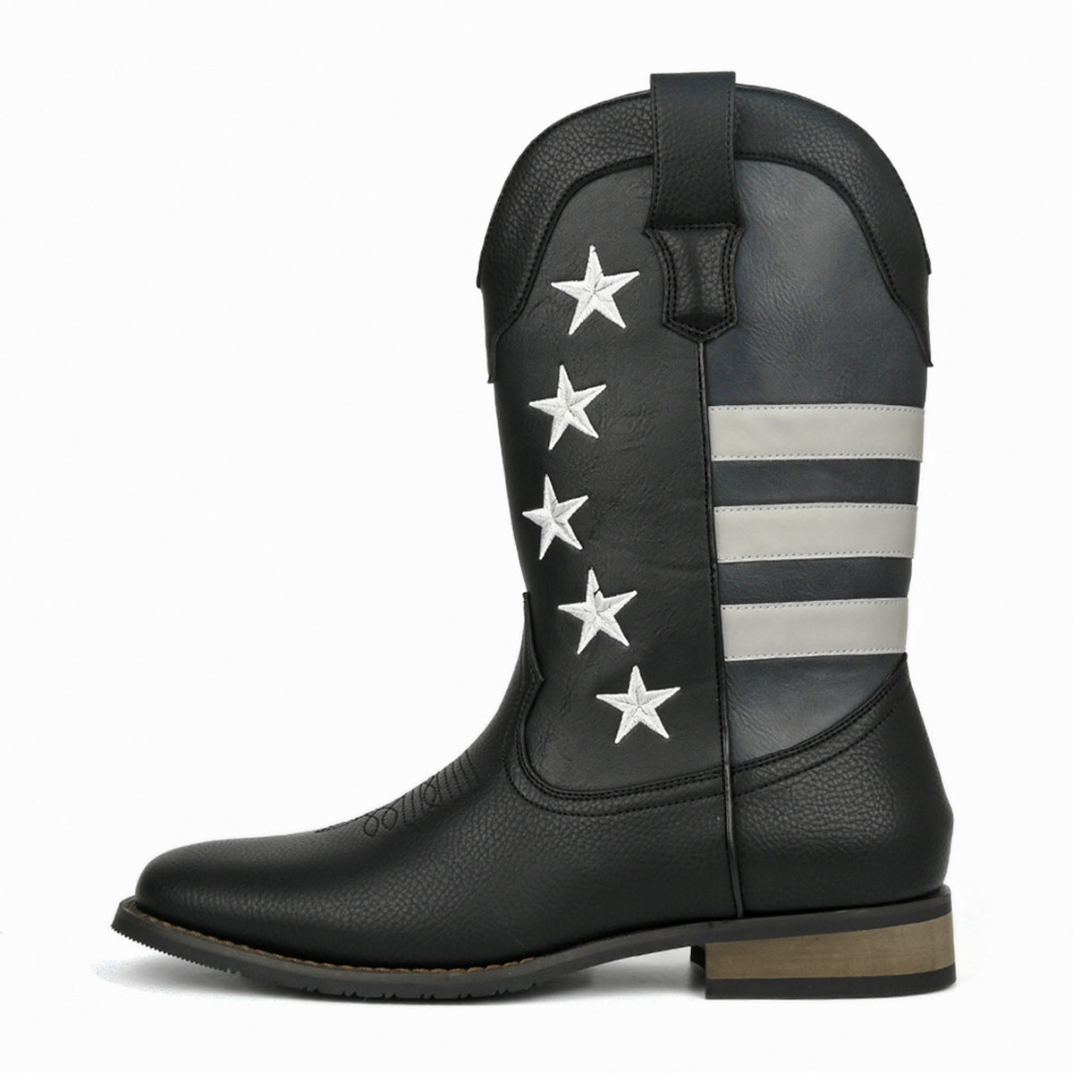 WildKing Herren Western Cowboy Boots mit Stern-Detail – Markante Westernstiefel B8046