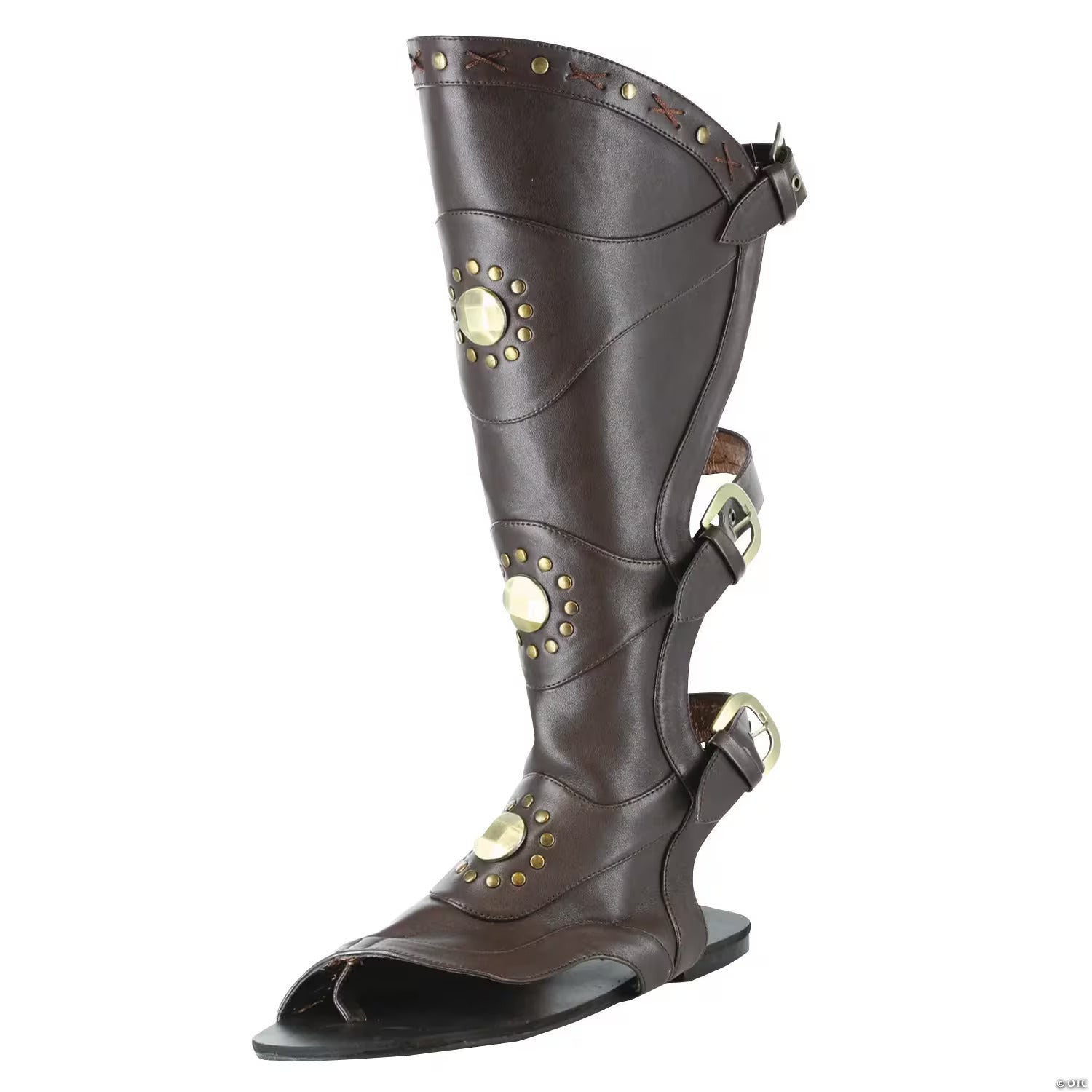 WildKing Herren Gladiator-Sandalen mit Nieten – Mittelalter & Renaissance High-Top Sandalen B5671