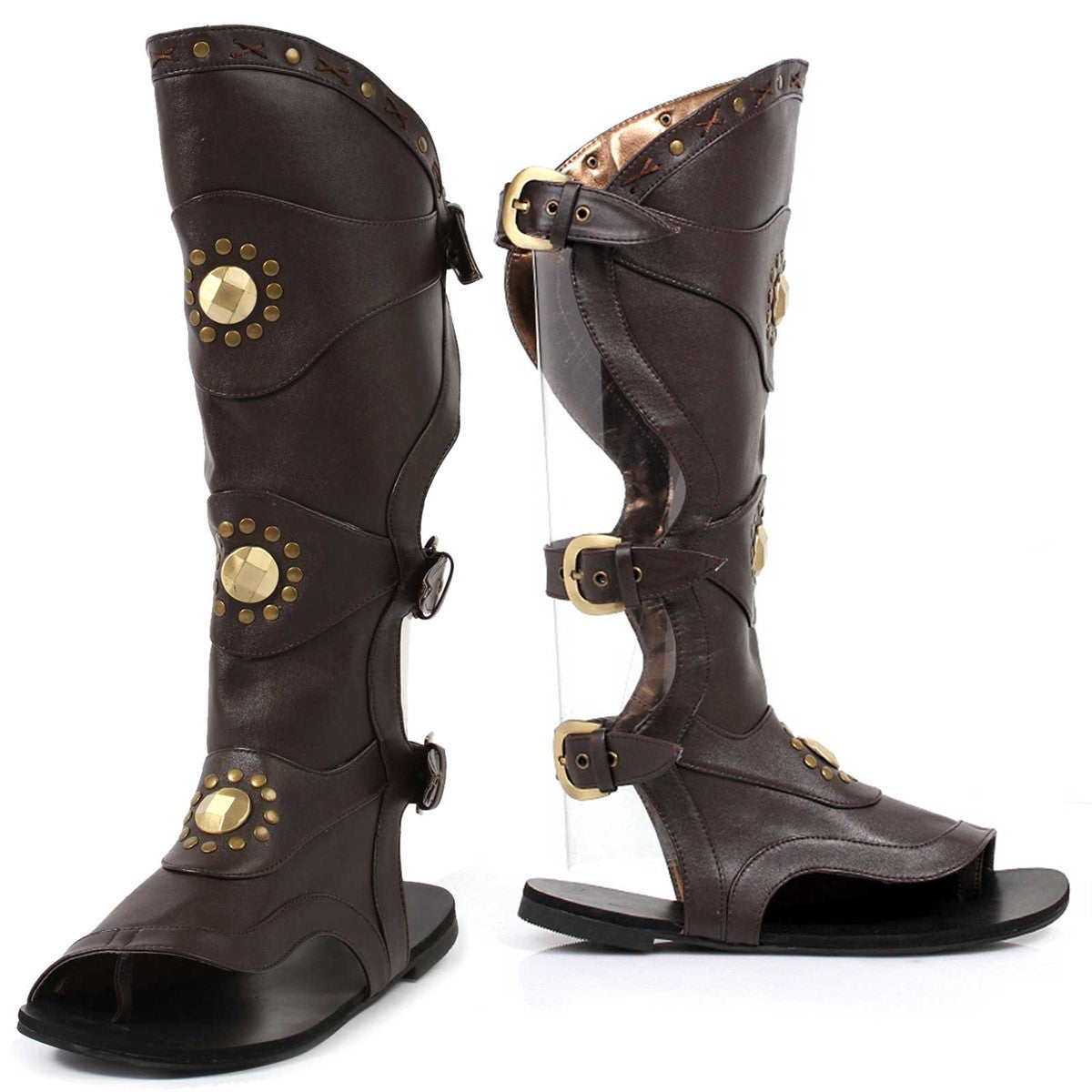 WildKing Herren Gladiator-Sandalen mit Nieten – Mittelalter & Renaissance High-Top Sandalen B5671
