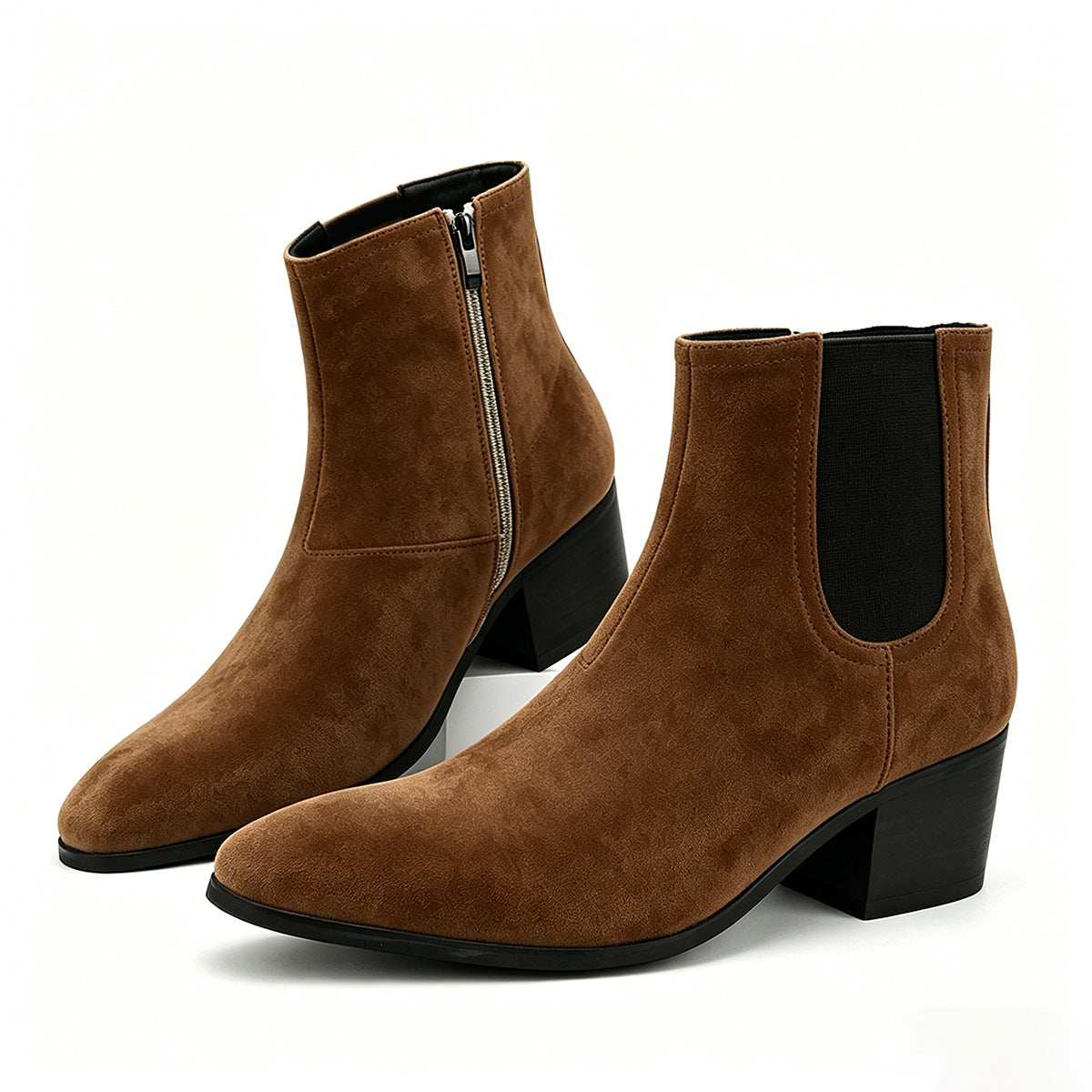 WildKing Herren Chelsea Boots aus Veloursleder – Klassische Wildleder-Stiefeletten B8010