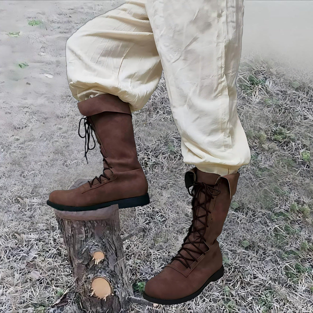 WildKing Herren Vintage Mittelalter Renaissance Stiefel B1540