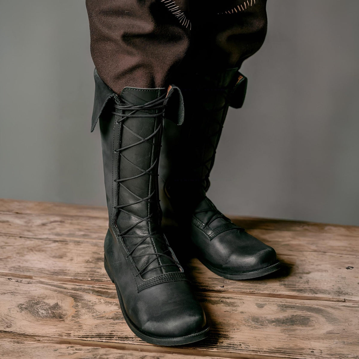 WildKing Herren Vintage Mittelalter Renaissance Stiefel B1540