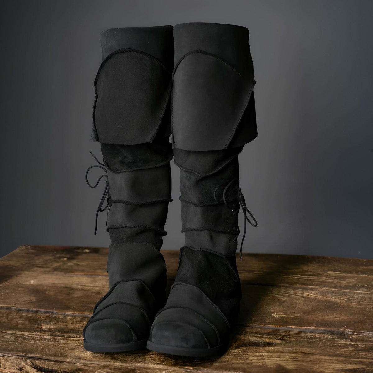 WildKing Herren Vintage Mittelalter Renaissance Stiefel B1545