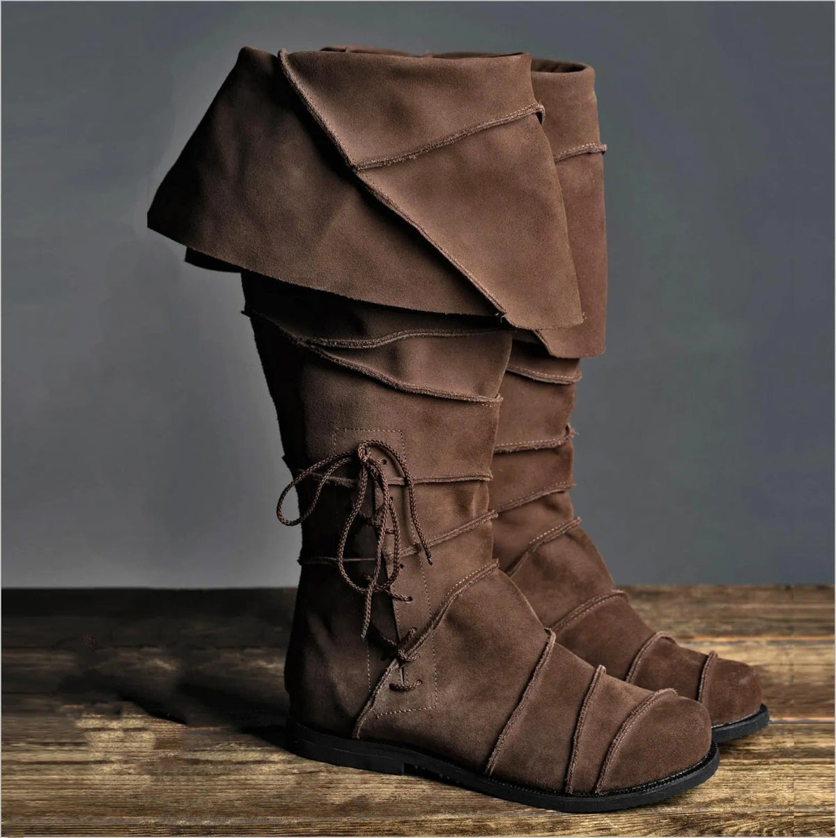 WildKing Herren Vintage Mittelalter Renaissance Stiefel B1545