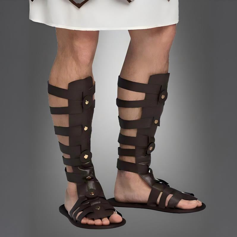WildKing Herren Vintage Römische Gladiator-Sandalen B1745