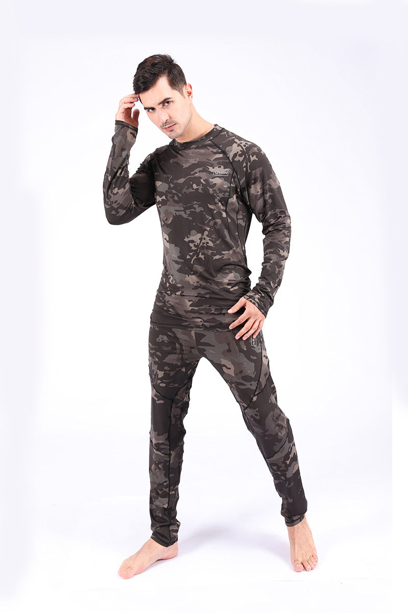 WildKing Herren Camo Thermo Schnelltrocknendes Schweißableitendes Unterwäsche Set G7