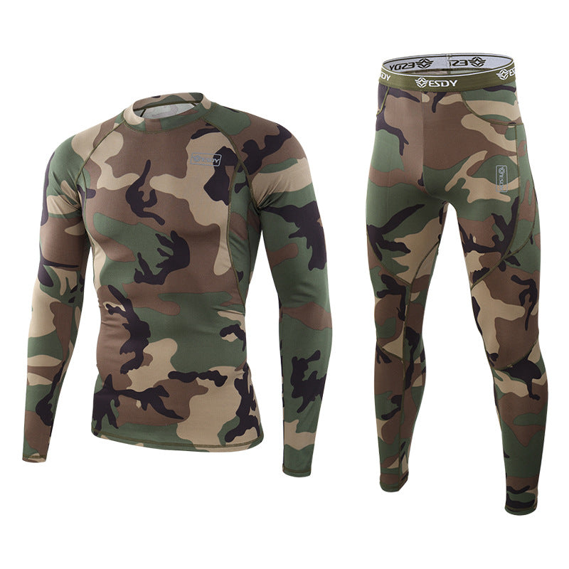 WildKing Herren Camo Thermo Schnelltrocknendes Schweißableitendes Unterwäsche Set G7